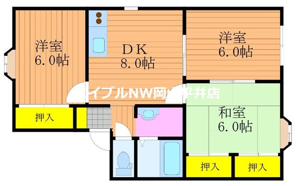 アーバンハイツ松新ⅡＡの物件間取画像